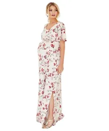 Mums & Bumps Tiffany Rose Kimono Maternity  Maxi Dress - Cherry Blossom