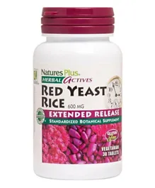 NATURES PLUS Herbal Actives Red Yeast Rice Extended Release Tablets - 30 Pieces