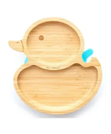 Eco Rascals Bamboo Duck Suction Plate - Blue