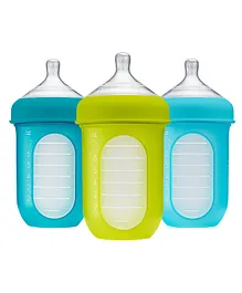 Boon Nursh Silicone Pouch Bottle Pack of 3 Multicolour - 236 ml