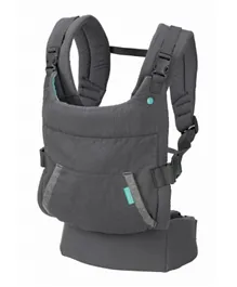 Infantino Cuddle Up Ergonomic 2-Way Hoodie Baby Carrier, Adjustable & Wide Belt - Grey