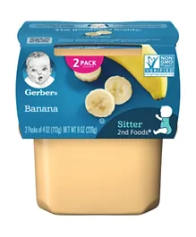Gerber 2nd Foods Banana Puree Pack of 2 - 226g