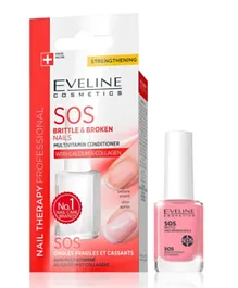 Eveline Makeup SOS Brittle and Broken Nails Multivitamin Conditioner Clear - 12mL