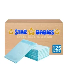 Star Babies 89pcs Regular Disposable Changing Mat with 36pcs Scented Changing Mats Blue - Pack of 125