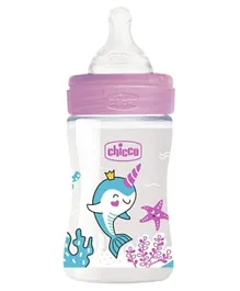 Chicco Well Being Silicone Slow Flow Feeding Bottle - 150ml