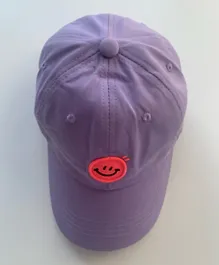 The Girl Cap Smiley Cozy Cap - Purple
