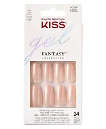 Kiss Gel Fantasy Nails Real Long Length KGN02 - 24 Pieces