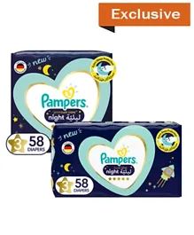 Pampers PC Night MP Dual Pack Size 3 - 116 Pieces