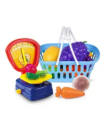 Ka Jing Ling Children's Play Set of Fruits with Scale Machine - Pack of 12