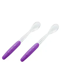 Nuk Easy Learning Soft Spoon Silicon Pack of 2  - Assorted Colours