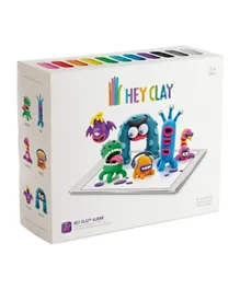 Hey Clay Aliens - Colorful Kids Modeling Air-Dry Clay, 18 Cans with Fun Interactive App