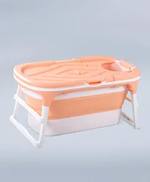 BAYBEE Foldable Bath Tub for Kids and Adults - Pink