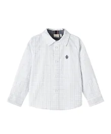 Name It All Over Checked Bright Shirt - White