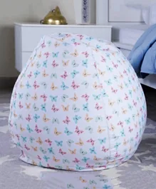 PAN Home Little Butterfly Kids Canvas Beanbag  - White