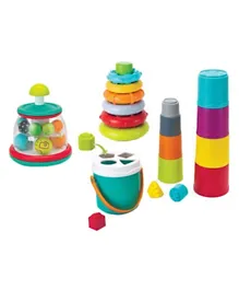 Infantino 3 In 1 Stack Sort and Spin Activity Set - Multicolor