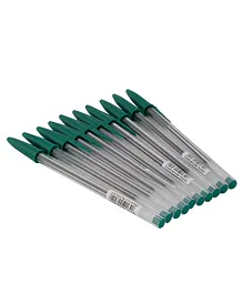 BIC Cristal Ballpoint Pen Medium Point Green Ink - 10 Pieces