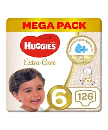 Huggies Extra Care Diapers Mega Pack of 3 Size 6 - 126 Pieces