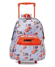 Disney Cars Trolley Backpack White Orange -  13 inches
