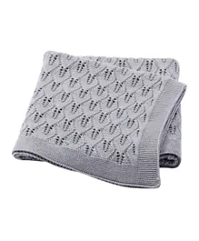 Star Babies Knitted Blanket - Grey