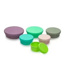 Melii Stacking & Nesting Containers with Silicone Lids - 12 Pieces