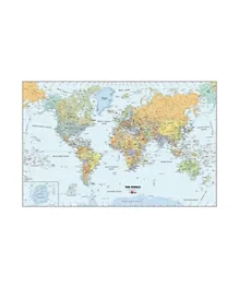 Brewster Dry Erase World Map Decal with Marker