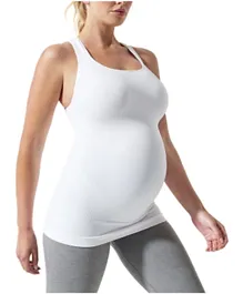 مامبس آند بامبس بلانكي تانك الرياضي لدعم الحمل بظهر متقاطع - أبيض