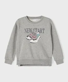 Name It New Start Sweatshirt - Grey Melange