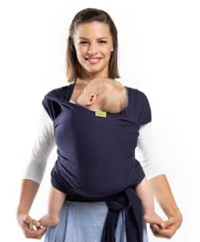 Boba Classic Wrap Carrier Navy , Ergonomic 0+ Months Baby Sling, Stretchy & Flexible, Easy Tie, Machine Washable, One Size