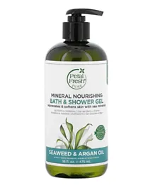 PETAL FRESH PURE Mineral Nourishing Bath & Shower Gel Seaweed And Argan Oil - 475mL