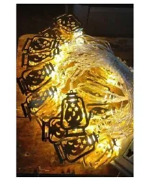 Hk Eid Party Battery Oprated Lantern Figure LED Lights - Yellow