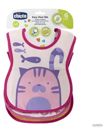 Chicco Weaning Bib Pack of 3 - Pink