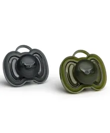 Herobility Pacifier Black and Green - Pack of 2