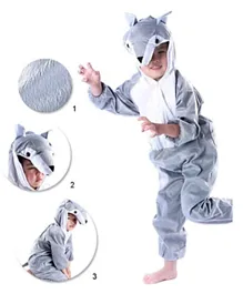 Brain Giggles Wolf Plush Costume - Grey