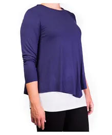 ماما بيزيكس قميص حمل بطبقة مزدوجة - بلون البحرية