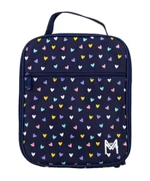 MontiiCo Hearts Large Insulated Lunch Bag - Blue