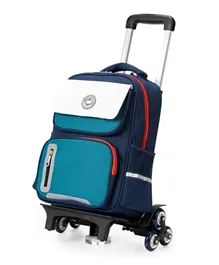 Eazy Kids School Bag With Trolley Blue - 15 Inches