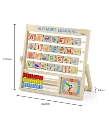 Viga Wooden Learning Alphabet & Clock - Multicolor