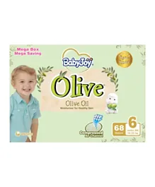 BabyJoy  Olive Mega Pack Diapers Junior XXL Size 6 - 68 Pieces