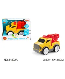 Rollup Kids Touch And Go Construction Vehicle 31802A - Yellow Red