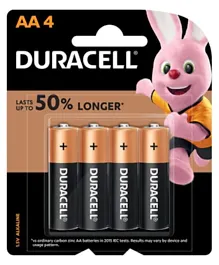 Duracell Type AA Alkaline Batteries - Pack of 4