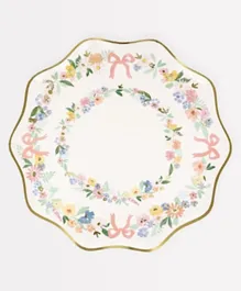 Meri Meri Elegant Floral Side Plates - 8 Pieces