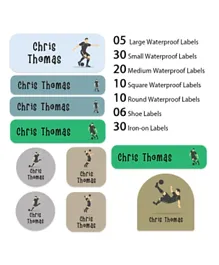 My Labels Personalized Waterproof, Shoe, and Iron On Labels 0276 - Pack of 111