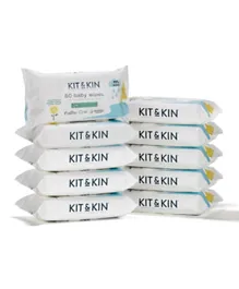KIT & KIN Biodegradable Baby Wipes - 600 Count