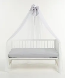 Monnet Baby Teddy Crib Canopy - Grey White
