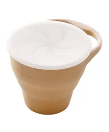 Peanut Silicone Collapsible Snack Cup - Apricot