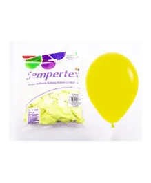 Sempertex Round Latex Balloons Matte Pastel Yellow - 50 Pieces