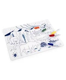 Super Petit Silicone Placemat - North America Boreal Forest
