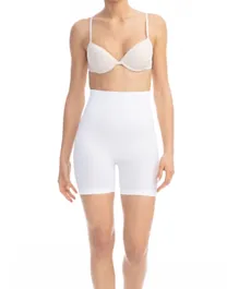 FarmaCell 302 Women's Push-Up Anti-Cellulite Control Mid-Thigh Shorts - White
