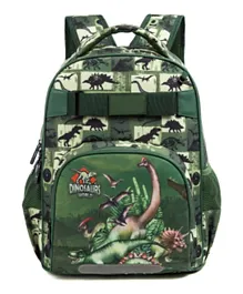 إيزي كيدز -مجموعة مكونة من حقيبة مدرسية  وحقيبة غداء ومقلمة بتصميم  الديناصور - 16 بوصة
