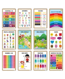 Essen Educational Preschool Posters Learning Charts - Set of 12